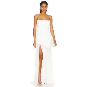NWT Retrofete Alessia Maxi Long Dress in White Size Large